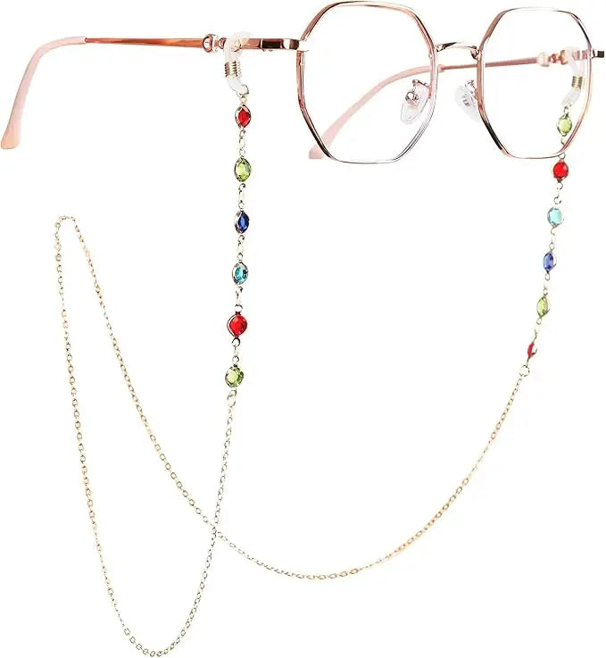 Ladies' Beaded Eyeglass Chain – Fashionable Sunglasses Holder Eyeglass Chain Qme