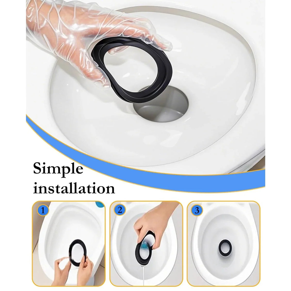 Silicone Toilet Flush Ball Seal Replacement | Easy Install Toilet Seal Gasket Qme