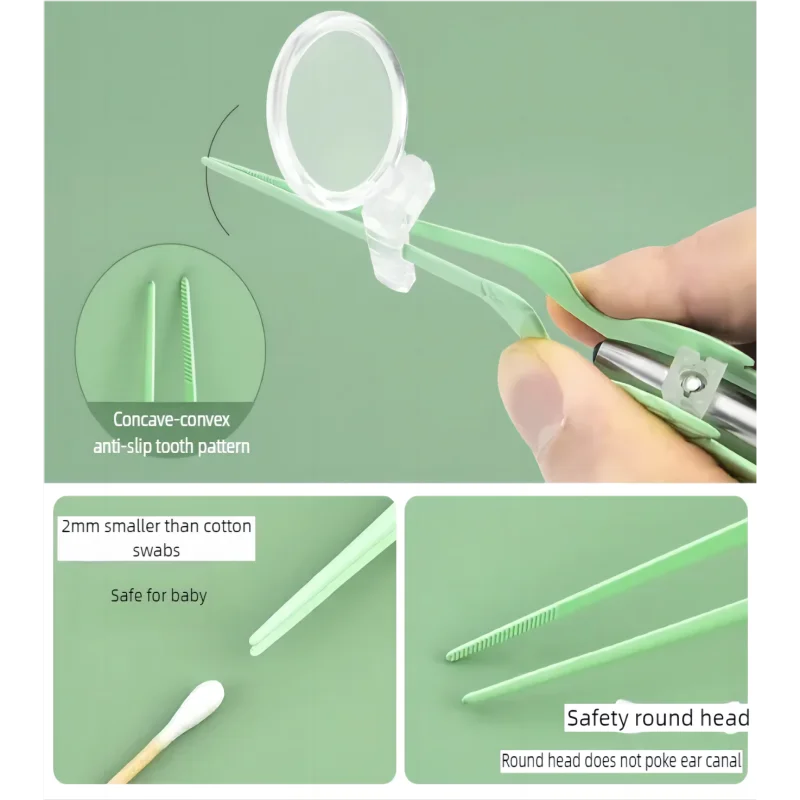 LED Ear Cleaning Kit – Earwax Spoon & Tweezers for All Ages Ear Cleaning Kit Qst