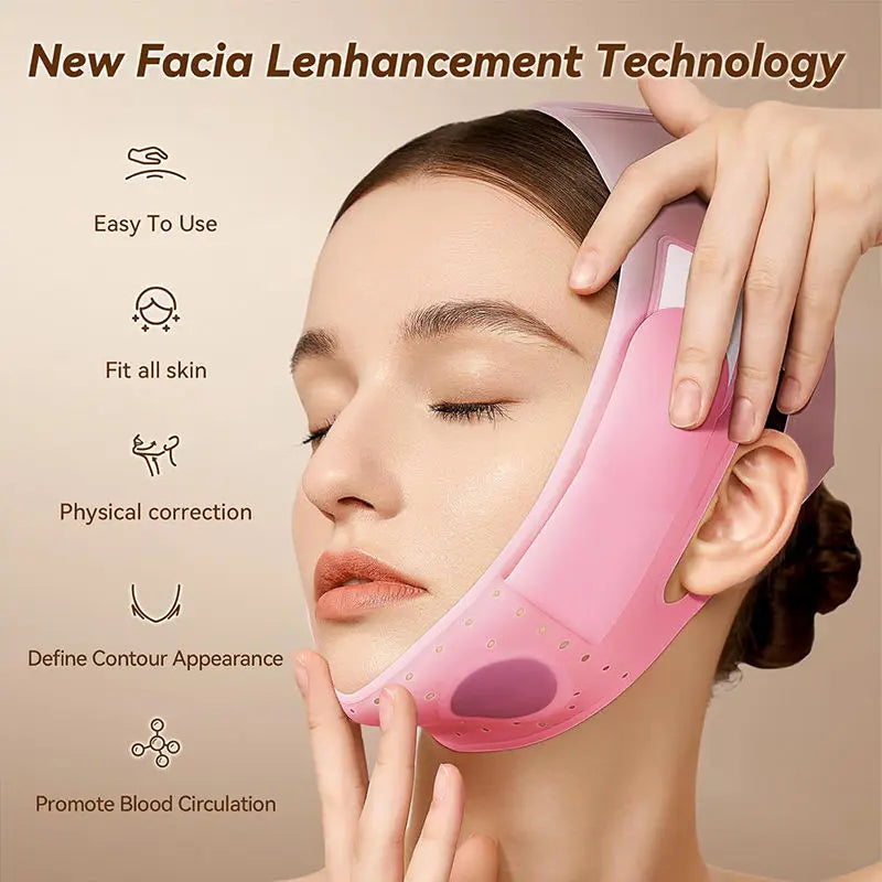3D Graphene Silicone V-Face Lifting Mask – Chin Slimming Strap Face Lifting Mask Qst