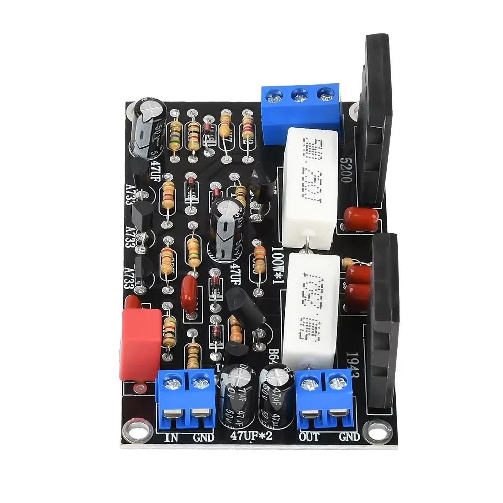 100W Mono HiFi Audio Amplifier Board 2SC5200+2SA1943 DC 35V Audio Amplifier Board Qme