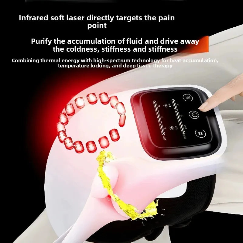 Cordless Heated Knee Massager – 3 Vibration Modes & LED Screen Knee Massager Qst