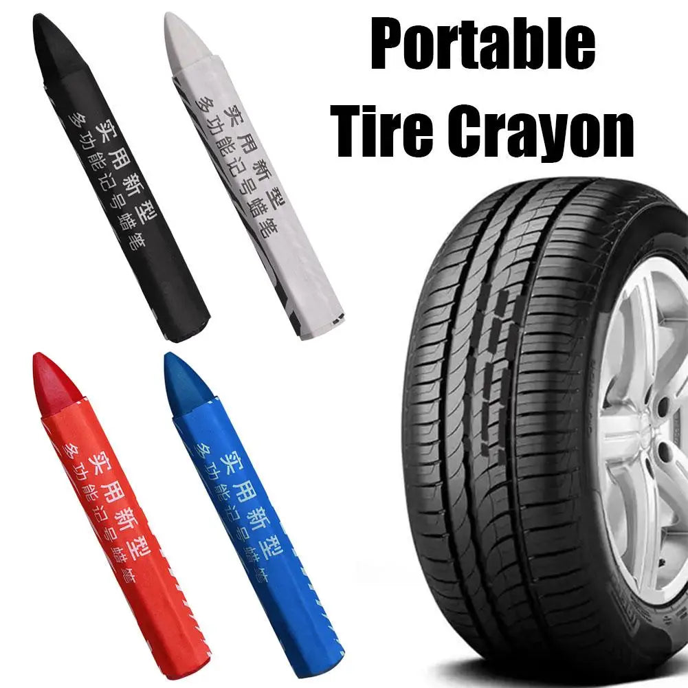 Tire Crayon Marker – Oil & Water Resistant, 4 Colors | Qme Tire Marking Crayon Qme