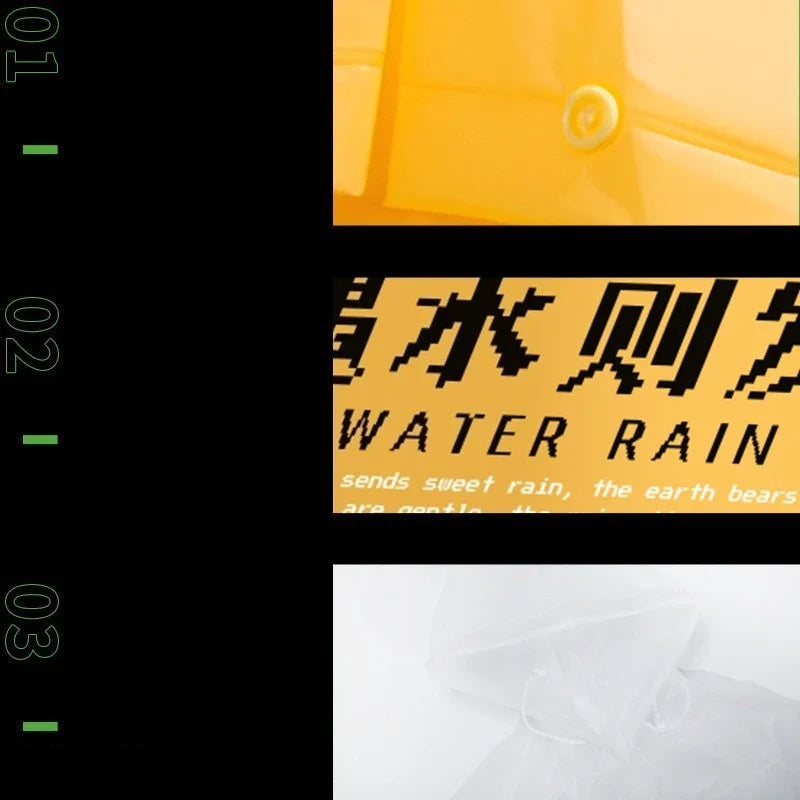 Waterproof Clear Transparent Poncho Raincoat – Adult Rain Jacket Waterproof Rain Poncho Qme