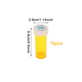 5-Pack Child-Resistant Pill Bottles – Travel Medicine Vials Pill Storage Bottles Qst A1