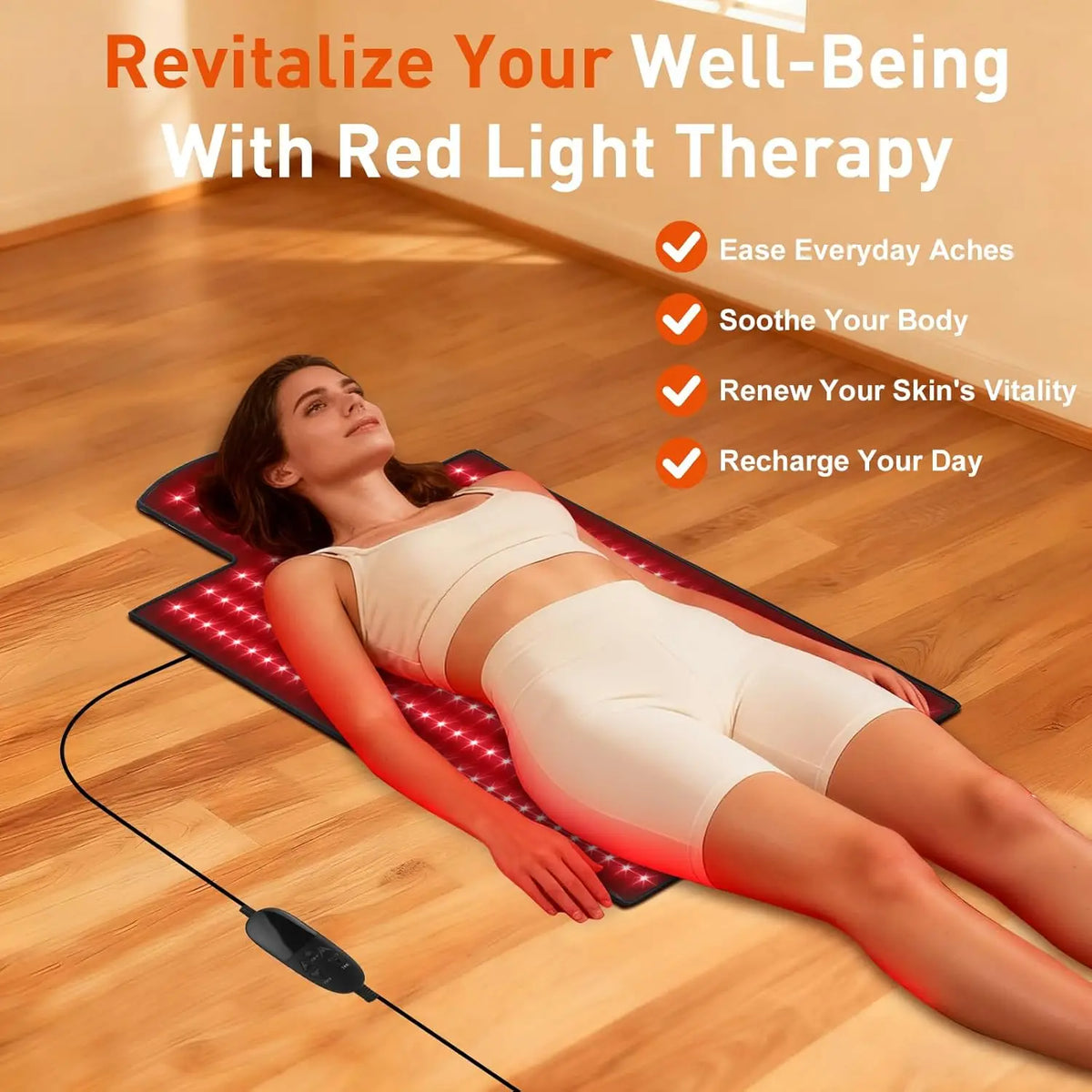 ZONGKUNG 325 LED Red Light Therapy Mat 660nm 850nm Large Pad Red Light Therapy Mat Qst
