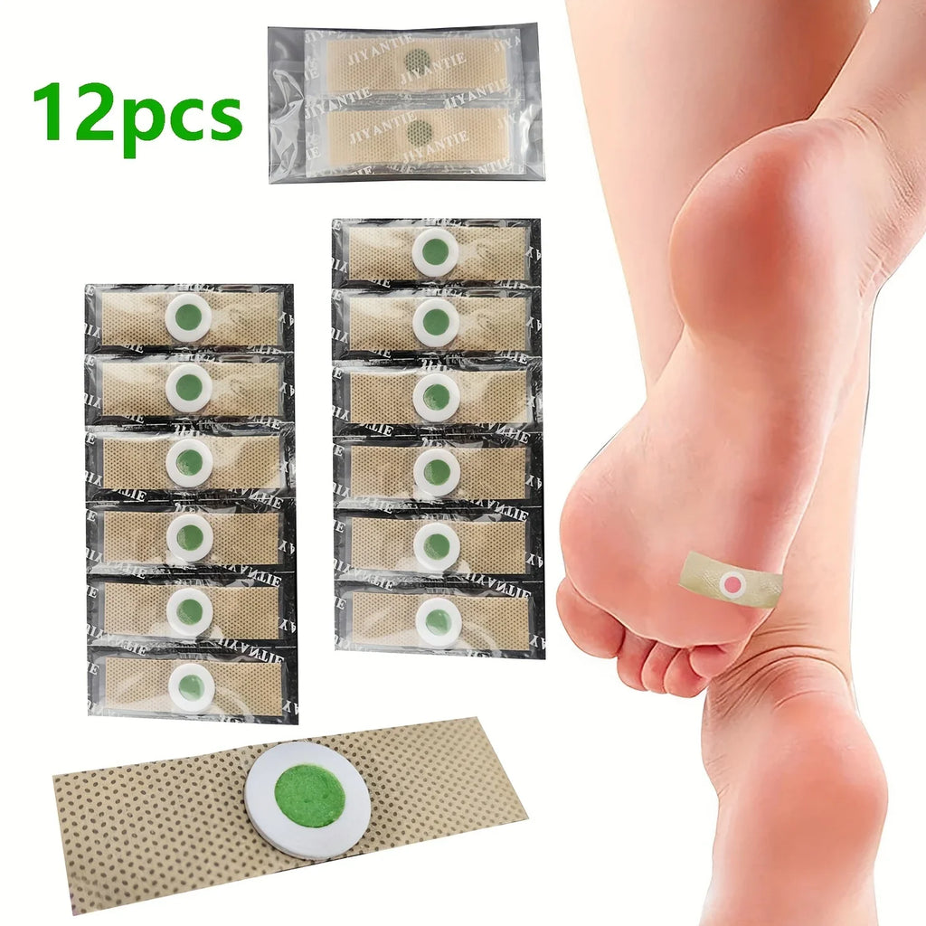 Foot Corn & Callus Cushion Pads – 12 Pcs Foot Care Foot Care Pads Qme 12pcs light green