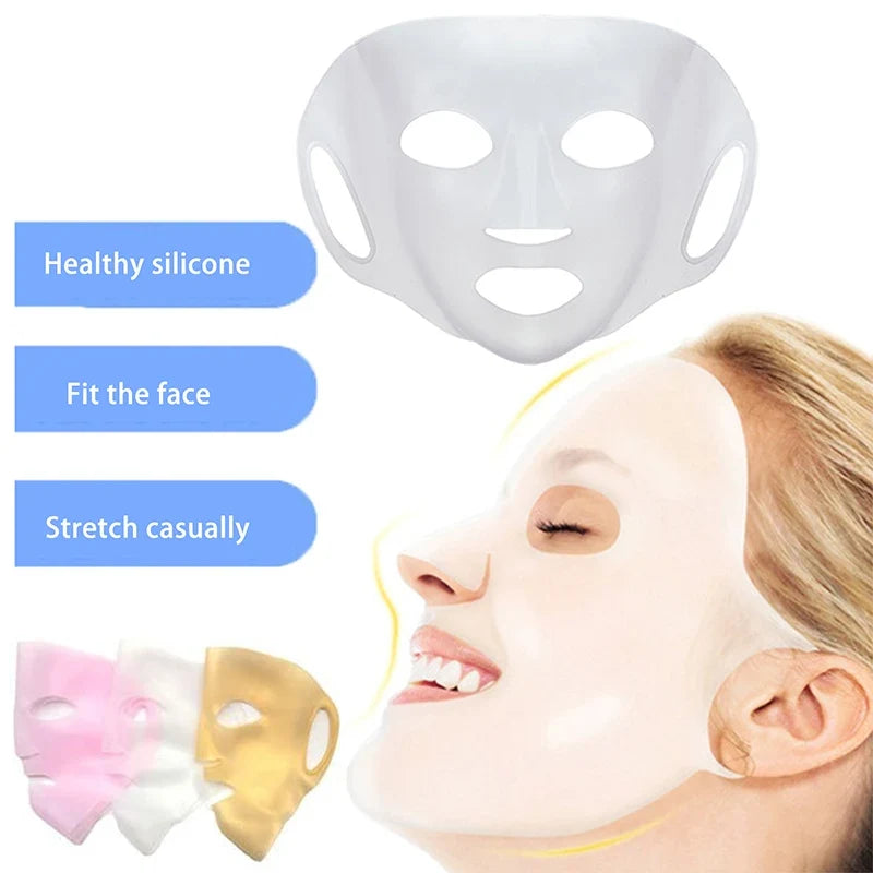 3D Silicone Reusable Facial Mask – Gel Sheet with Ear Loops Silicone Face Mask Qme