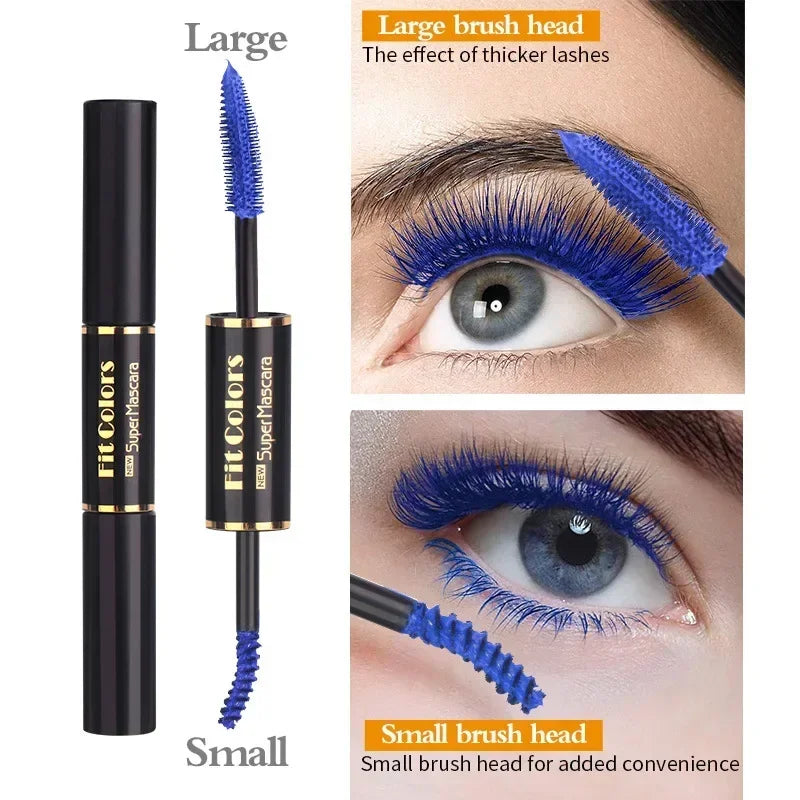 Double Head Colorful Waterproof Mascara – Thick Lash Extension Colorful Mascara Qme