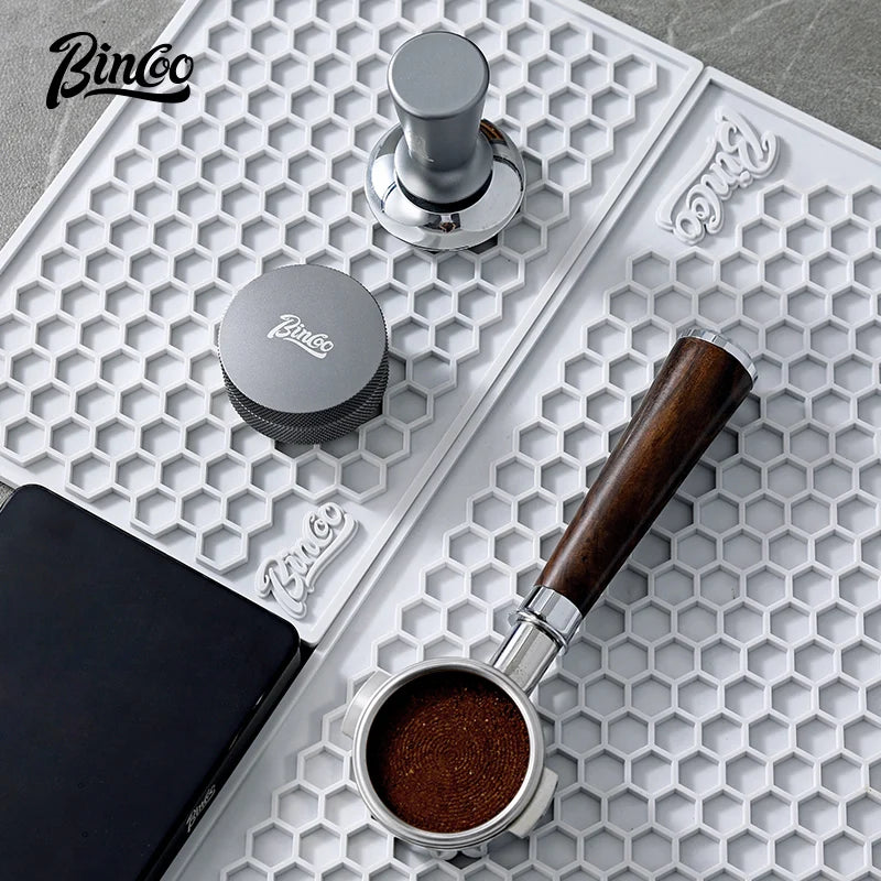 Bincoo 45x30cm Coffee Bar Mat – Non-Slip Tamping & Drain Mat Coffee Bar Mat Qst