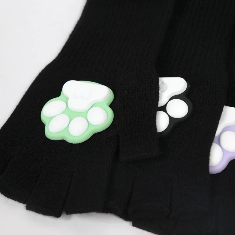 3D Cat Paw Gloves – Y2K Harajuku Punk Streetwear Women Fashion Novelty Gloves Qme