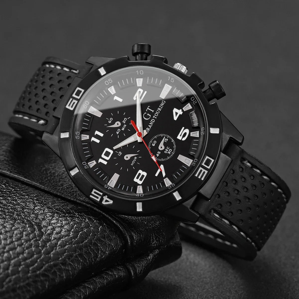 Men's Casual Quartz Watch | Silicone Band Car-Line Design Men's Quartz Watch Qme