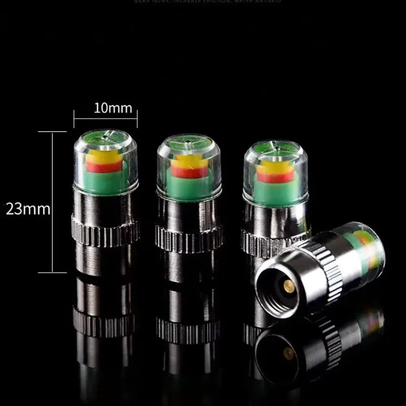 Tire Pressure Indicator Valve Caps | 2.2–2.4 Bar Monitor Tire Pressure Monitor Qme