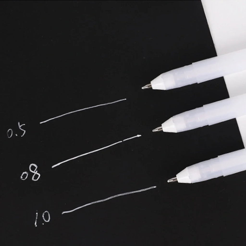 Gelly Roll Classic White Gel Pens 3-Pack – Sizes 05, 08 & 10 White Gel Pens Qme