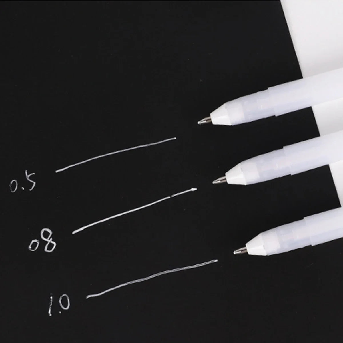 Gelly Roll Classic White Gel Pens 3-Pack – Sizes 05, 08 & 10 White Gel Pens Qme
