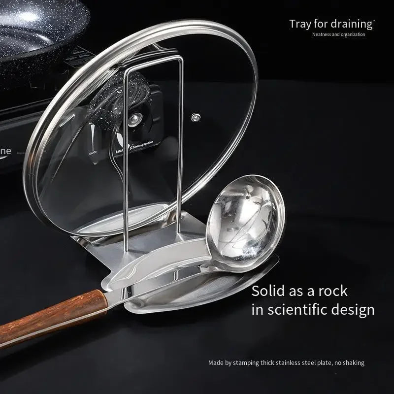 Pot Lid & Spoon Holder – Space-Saving Kitchen Organizer Kitchen Utensil Organizer Qme