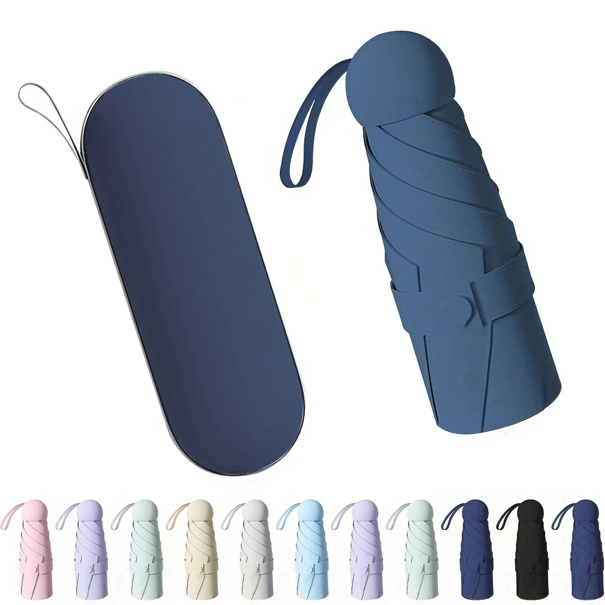 Mini Travel Umbrella – Compact 5-Fold UV Sun & Rain Umbrella Travel Umbrella Qst