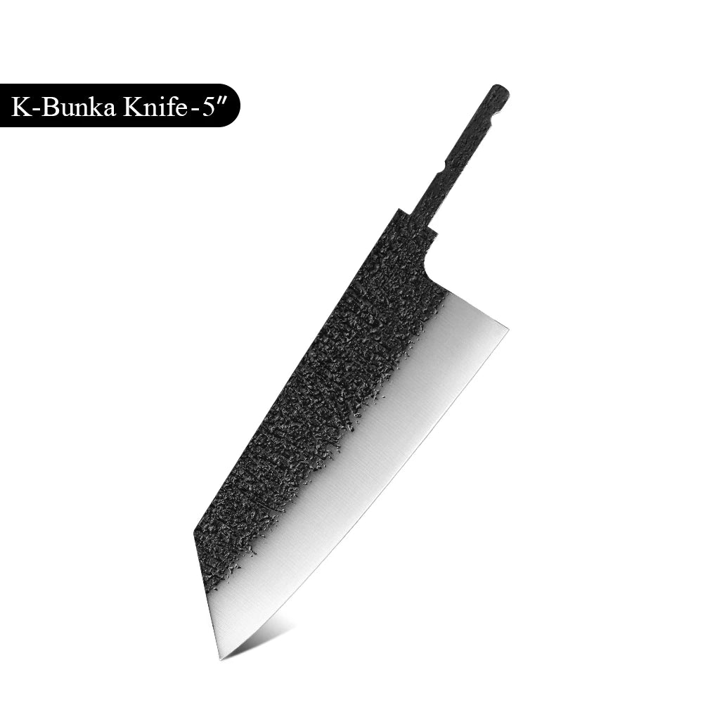 F.YOUNG Japanese Chef Knife Blank Blade VG10 DIY Full Tang Knife Blank Blade Qst 5 inch Bunka