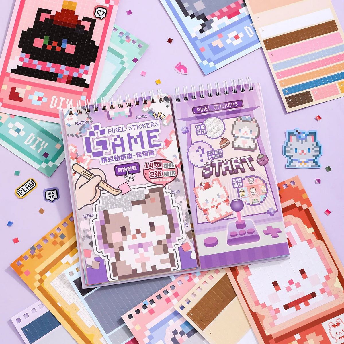 Cute Bean Die Cut Sticker Book – Puzzle Series DIY Collage Die Cut Sticker Book Qme