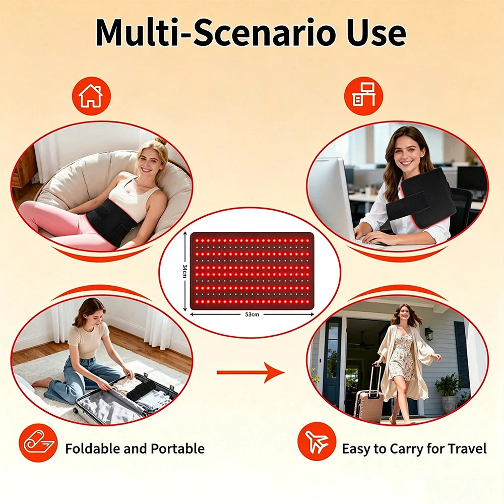 210 LED 660nm 850nm Red Light Therapy Wrap for Body & Pets Light Therapy Wrap Qst