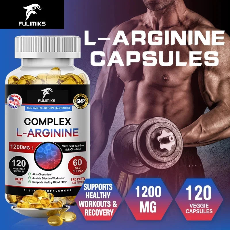 Fulimiks L-Arginine Nitric Oxide Supplement – Muscle & Blood Flow Nitric Oxide Supplement Qst
