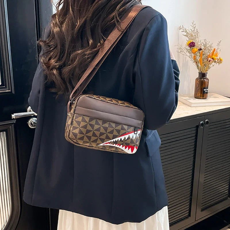Crossbody Small Square Bag | Split Leather Casual Purse Crossbody Handbag Qme