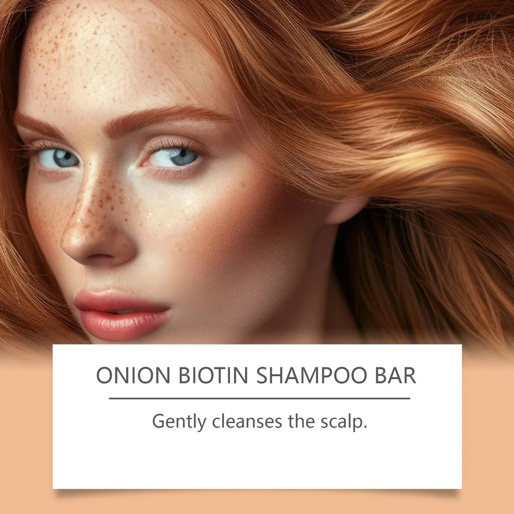 Onion & Biotin Shampoo Bar – Volumizing Daily Cleanse Solid Shampoo Bar Qst