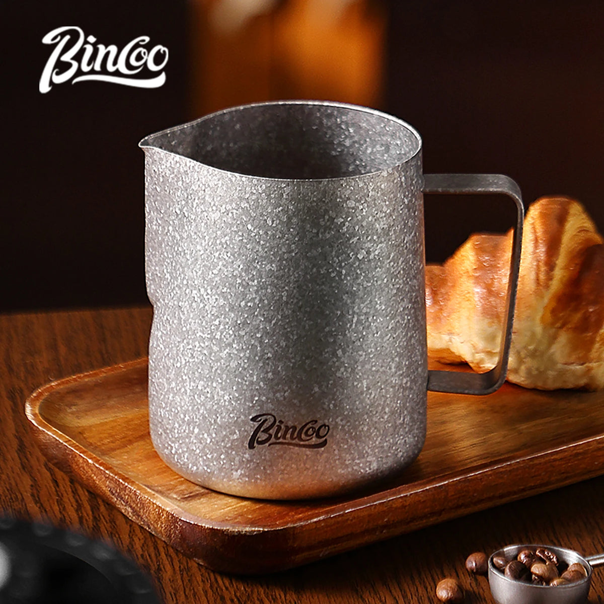 Bincoo Pure Titanium Milk Frothing Pitcher – Latte Art Jug Milk Frothing Pitcher Qst