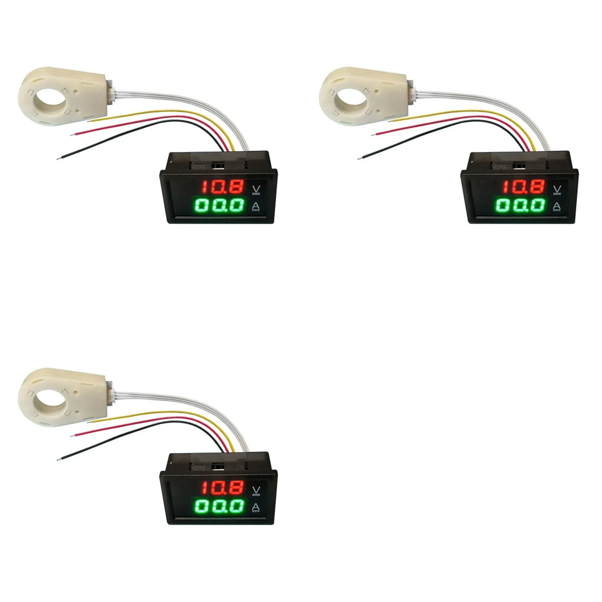 DC 0-300V 200A Hall Effect Ammeter Voltmeter LED Battery Monitor Battery Monitor Meter Qme
