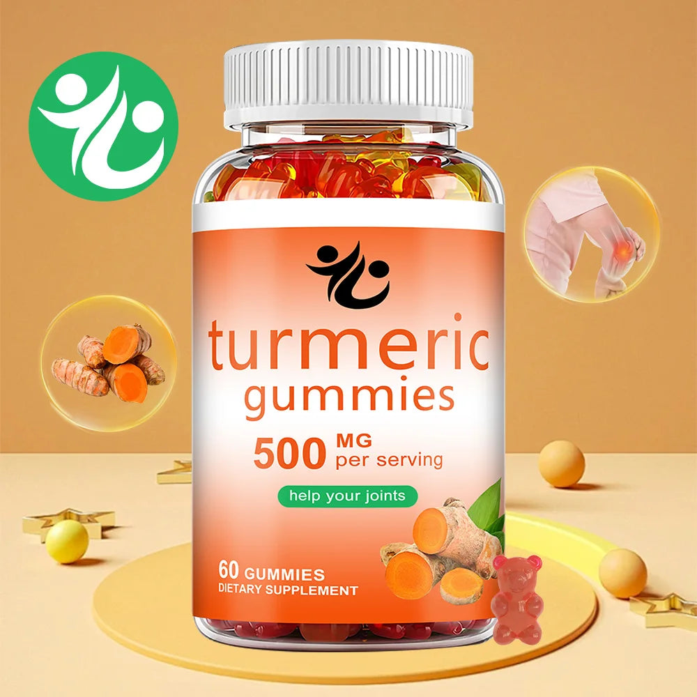 Kenofor Turmeric Curcumin Gummies – Immunity & Skin Support Herbal Supplement Gummies Qst