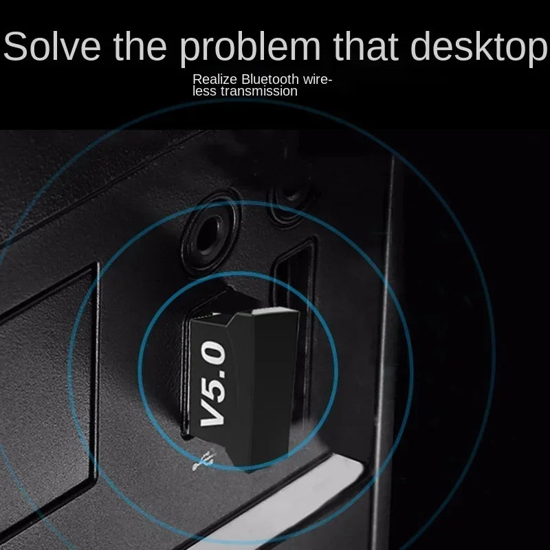 USB Bluetooth 5.0 Adapter Dongle – PC, Laptop, Mouse & Speaker Bluetooth USB Adapter Qme