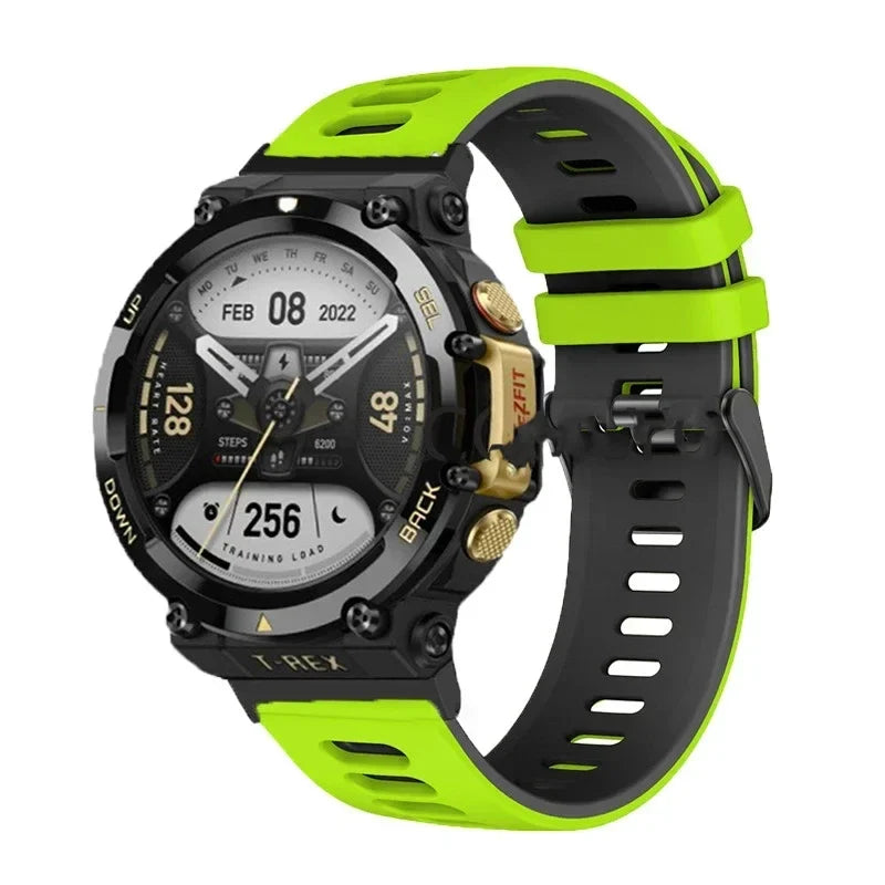 Silicone Sport Watch Band for Amazfit T-Rex 3/2/Pro – 17 Colors Silicone Watch Band Qme