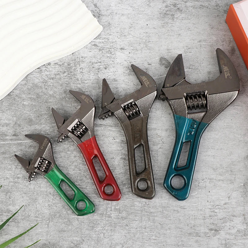 Mini Adjustable Monkey Wrench 4-8 Inch – Alloy Steel Spanner Adjustable Wrench Qme