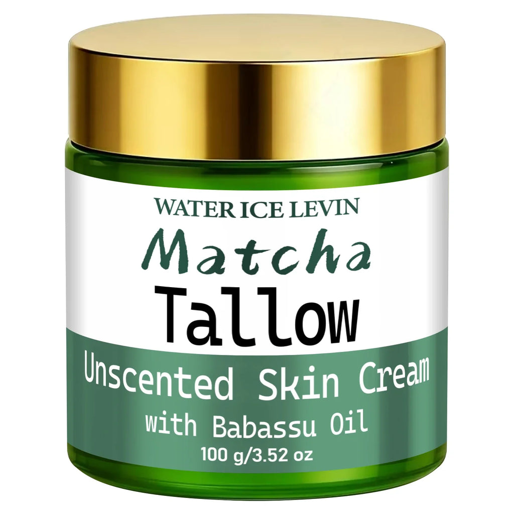 Natural Matcha Tallow Cream with Babassu Oil – Unscented Body Moisturizer Cream Qme green 100g