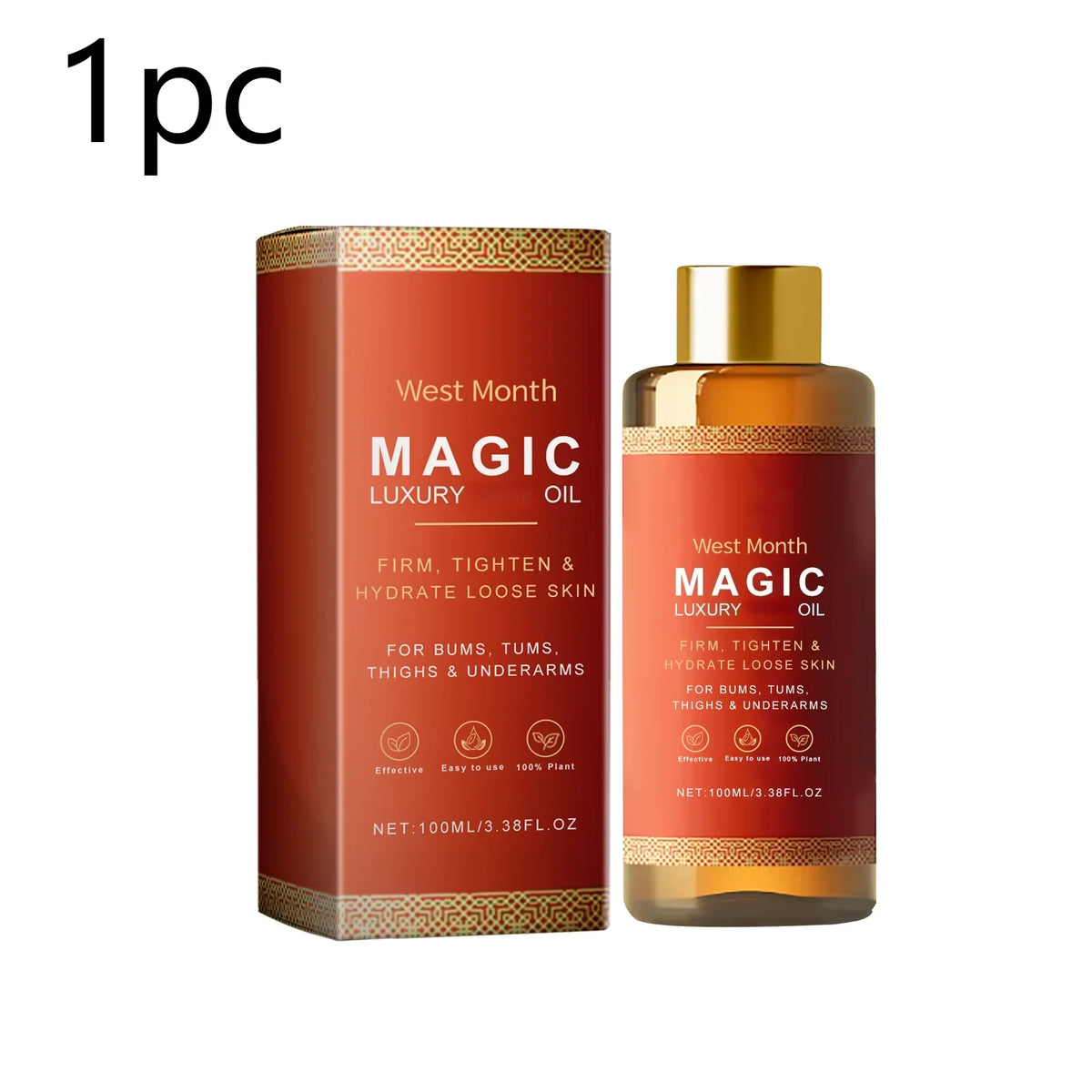 WEST MONTH Firming Body Oil – Moisturizing & Lifting 100ml Firming Body Oil Qst 1pc 100ml United States