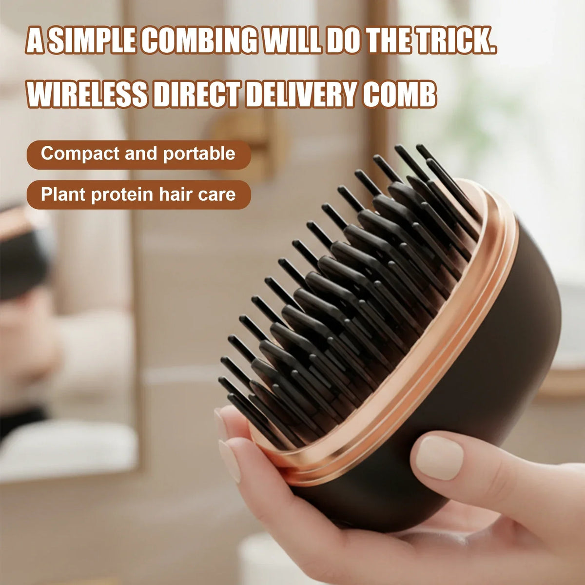 Mini Cordless Hair Straightening Comb – 3 Heat Settings Hair Straightening Comb Qme