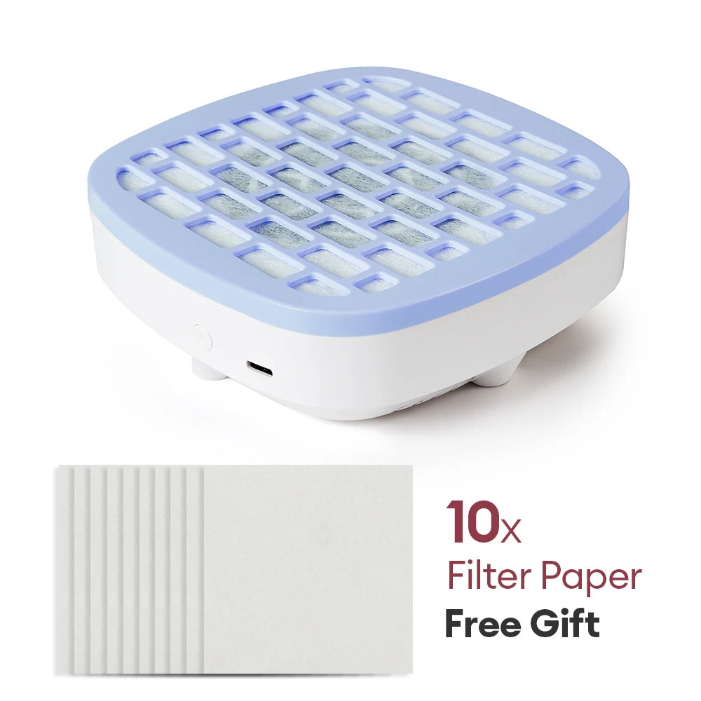 USB Mini Nail Dust Collector 3200RPM Portable Vacuum Fan Nail Dust Collector Qst BLUE USB Type-C