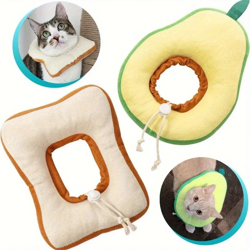 Cat Recovery Cone Collar Anti-Lick Neck Cone | Post-Surgery Cat Recovery Cone Qme