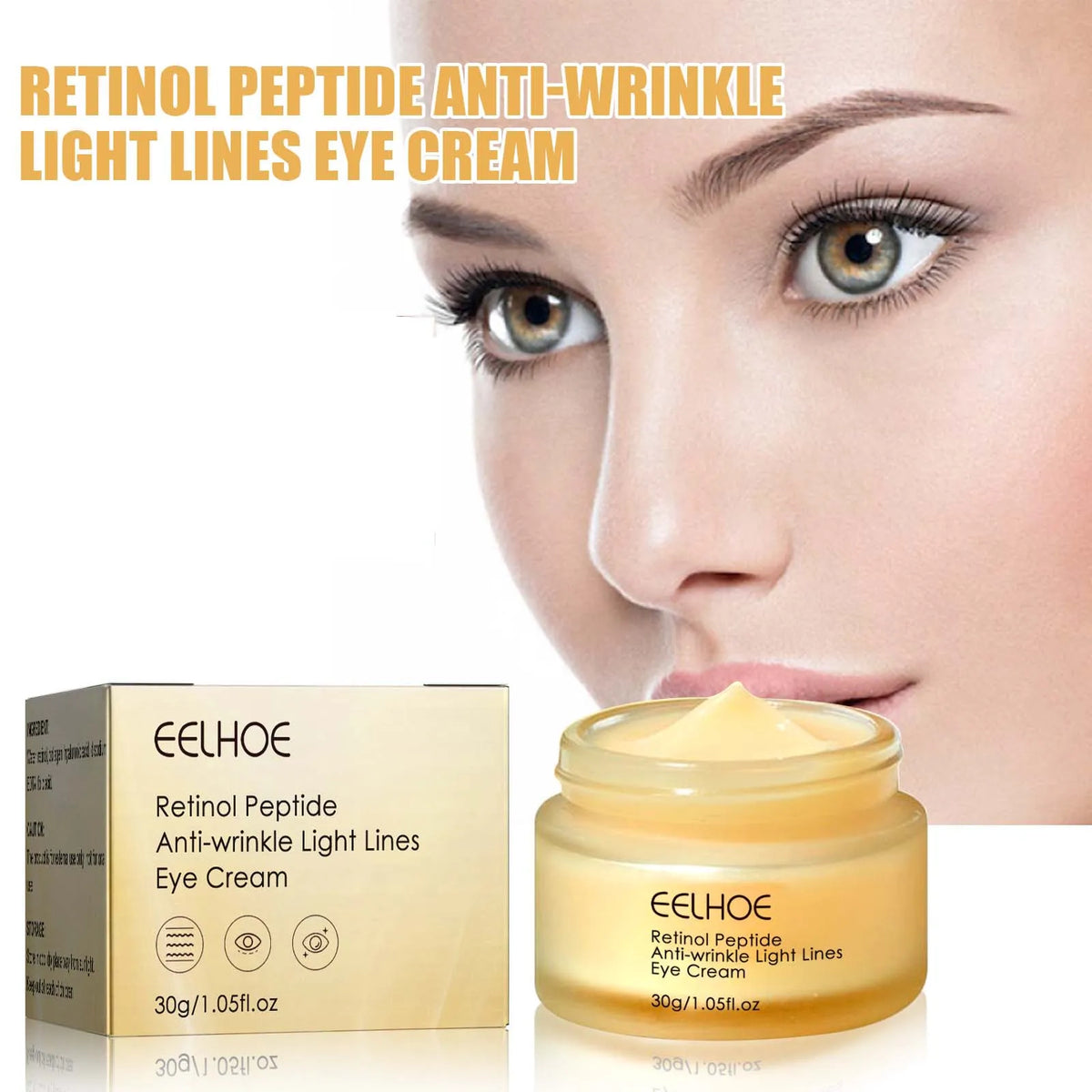 Retinol Peptide Eye Cream – Brighten & Firm Under Eyes Retinol Eye Cream Qme