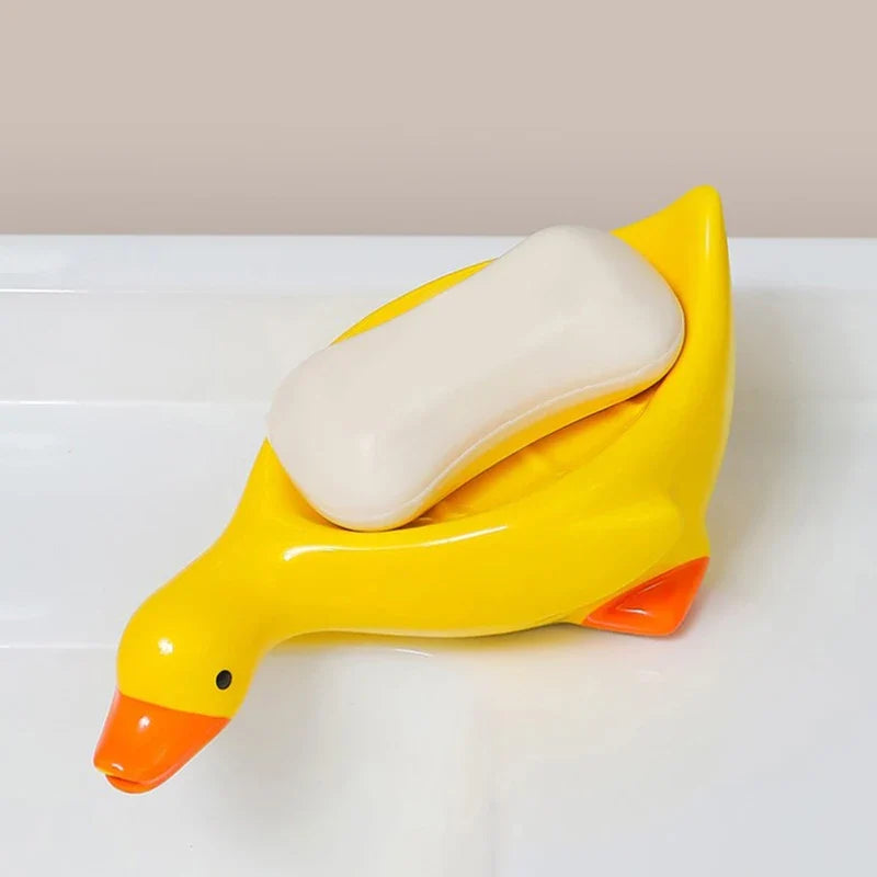 Yellow Duck Soap Dish | Drainable Cartoon Soap Holder Soap Dish Qme A2 Yellow