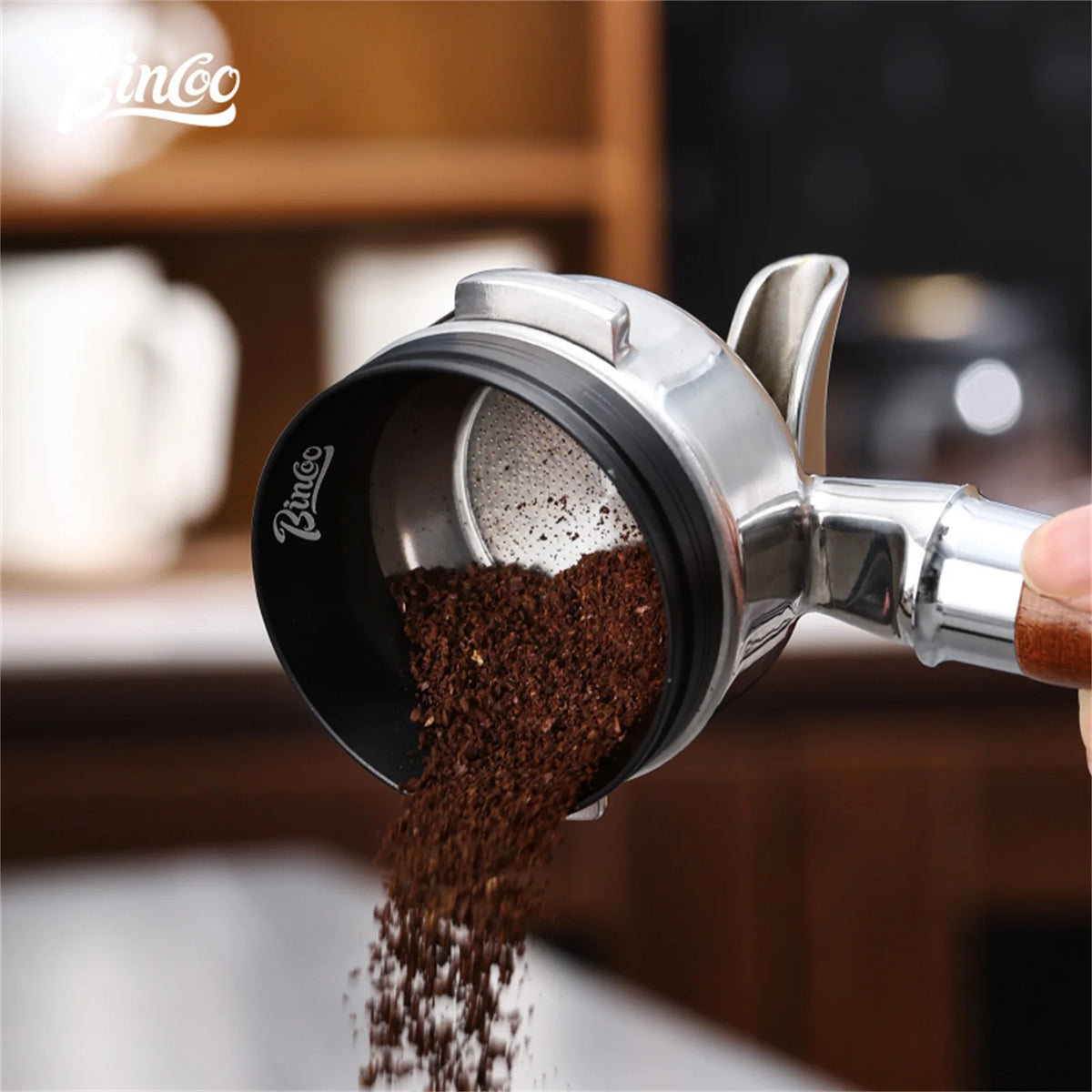 BINCOO Magnetic Dosing Ring 51mm 58mm Portafilter Funnel Tool Coffee Dosing Ring Qst