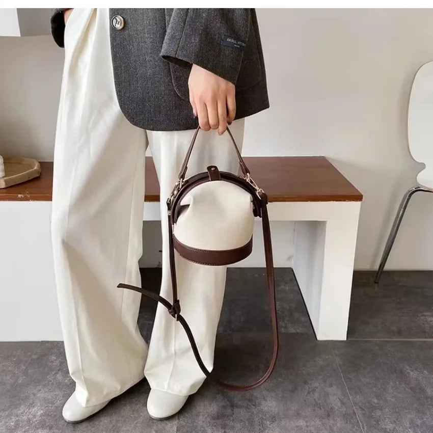 Korean Bucket Bag – PU Crossbody Shoulder Handbag | 4 Colors Crossbody Bucket Bag Qme