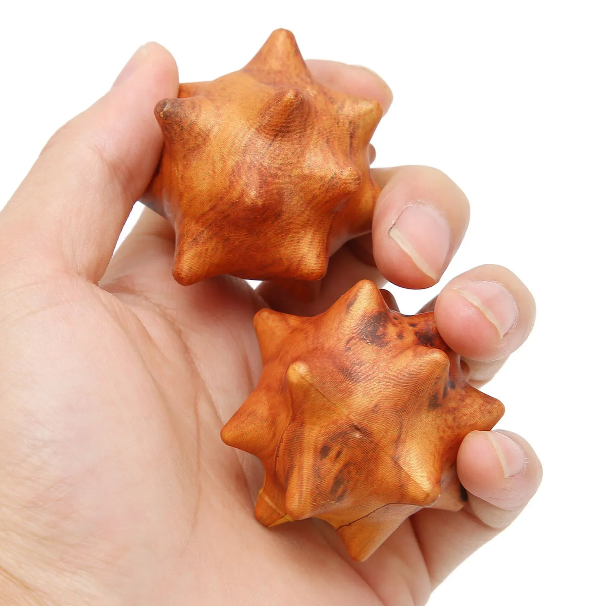 Wooden Spiky Hand Massage Ball – Acupoint Palm Massager Hand Massage Ball Qme