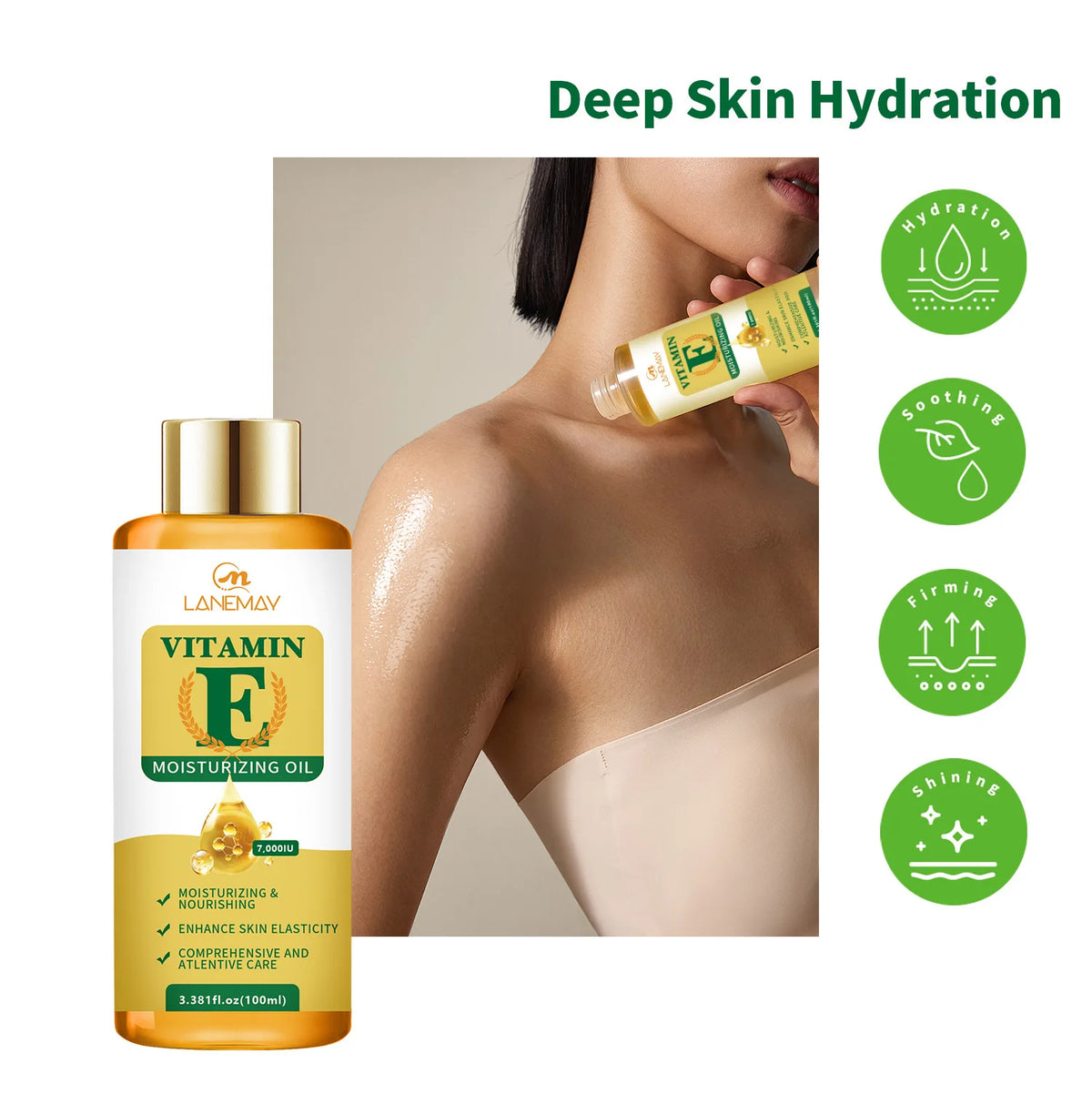 Vitamin E Moisturizing Oil 7000 IU – Nourishing Skin Oil Vitamin E Skin Oil Qst