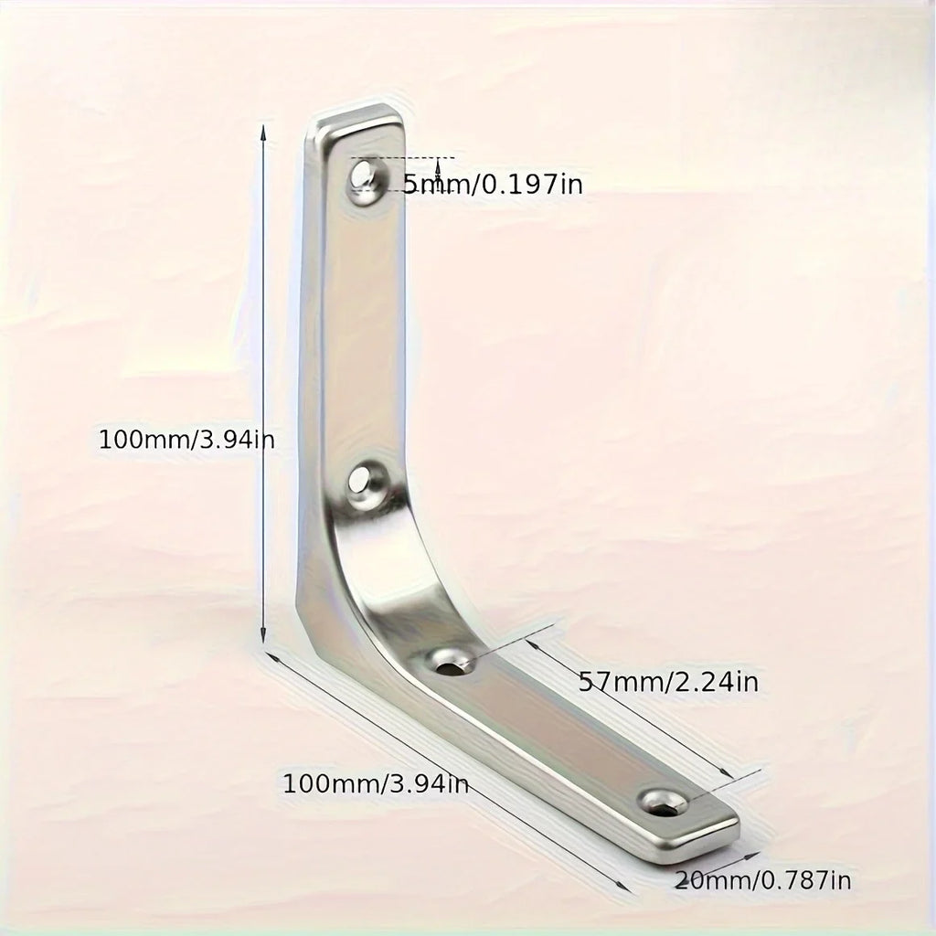 Heavy Duty Stainless Steel L-Shape Floating Shelf Brackets Shelf Brackets Qme