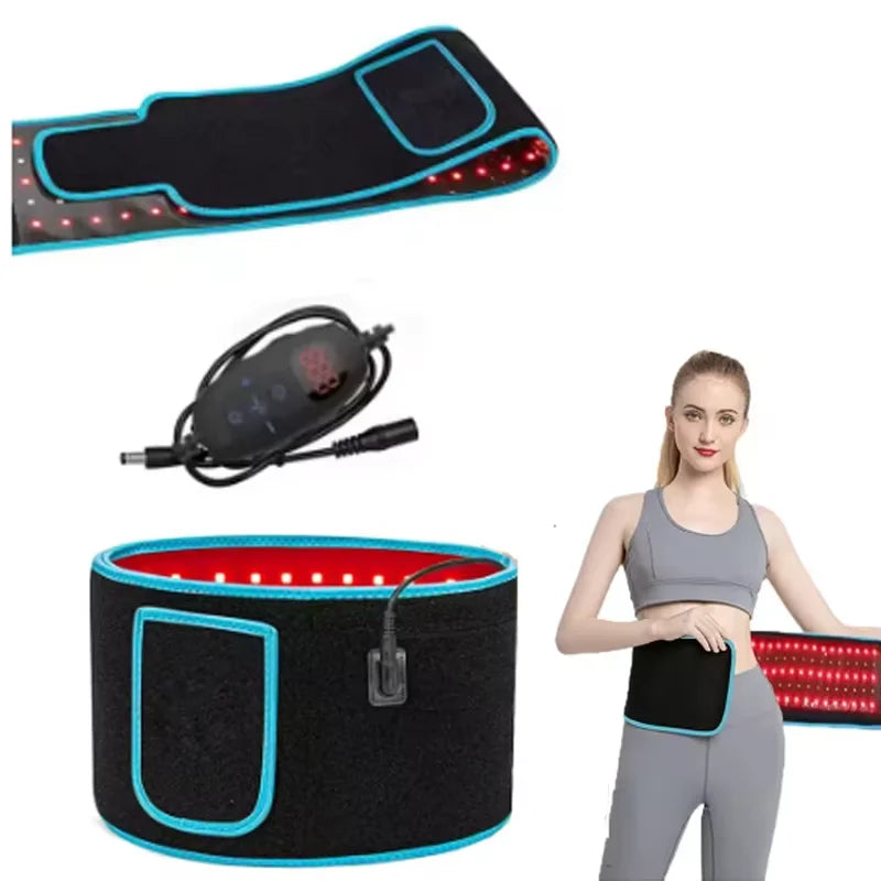 Red & Infrared LED Light Therapy Belt 660nm 850nm Waist Wrap LED Therapy Belt Qst