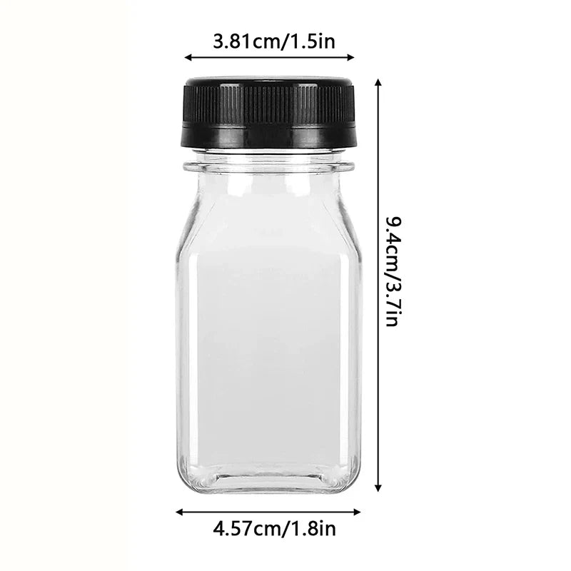 Reusable 120ml BPA-Free Bottles with Lids – Juice, Milk, Coffee Reusable Storage Bottles Qme