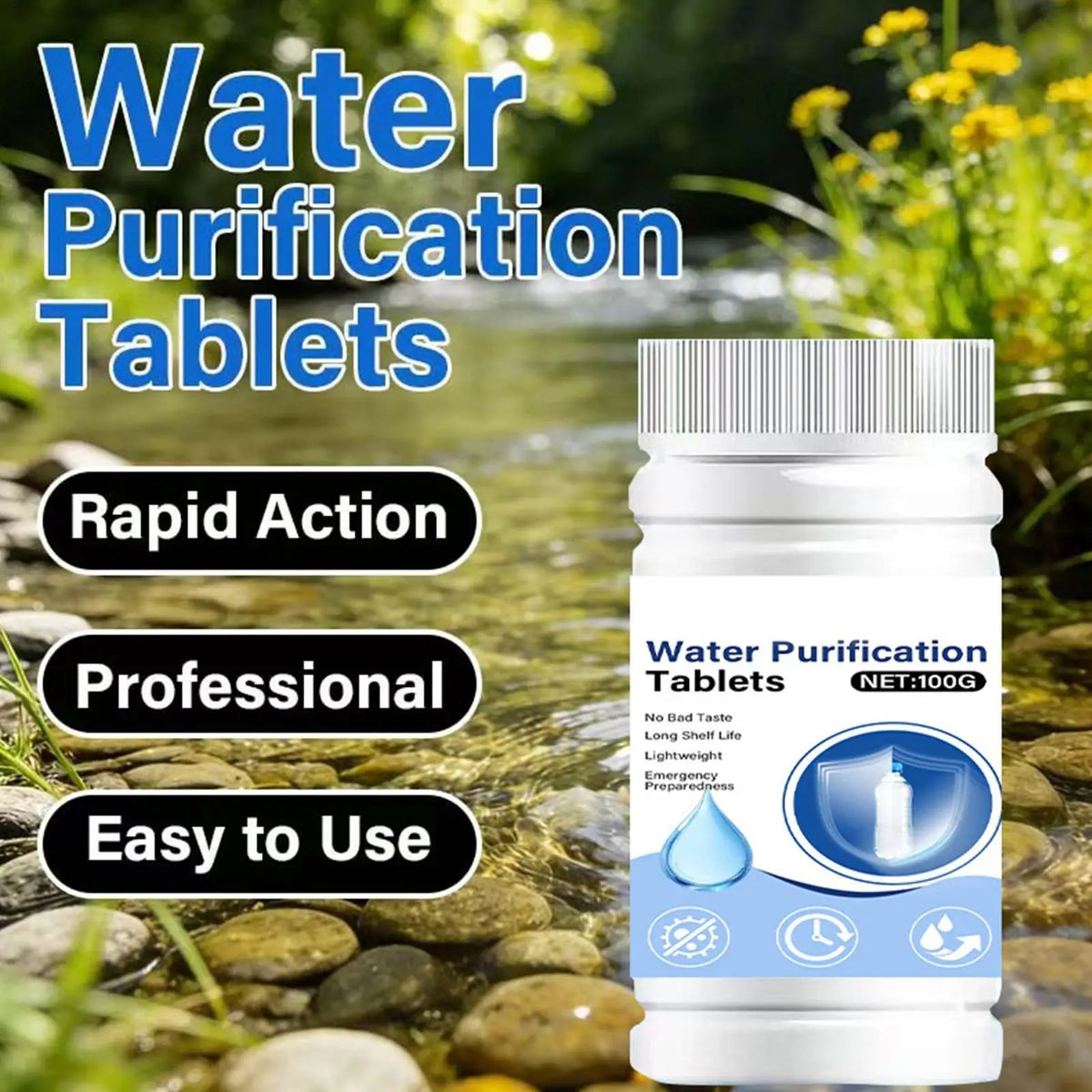 Portable Water Purification Tablets | Camping & Hiking Water Purification Tablets Qme