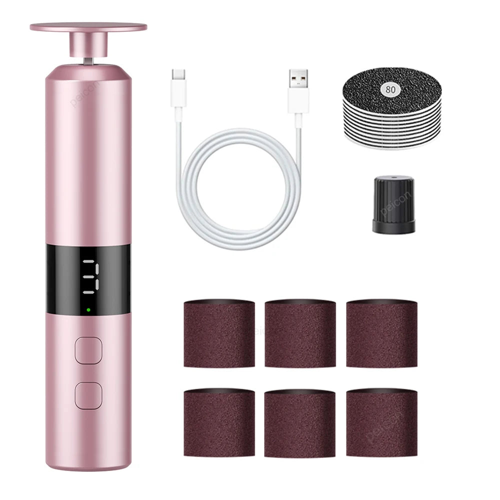 Electric Foot Callus Remover – Rechargeable Foot File & Grinder Electric Foot File Qst pink