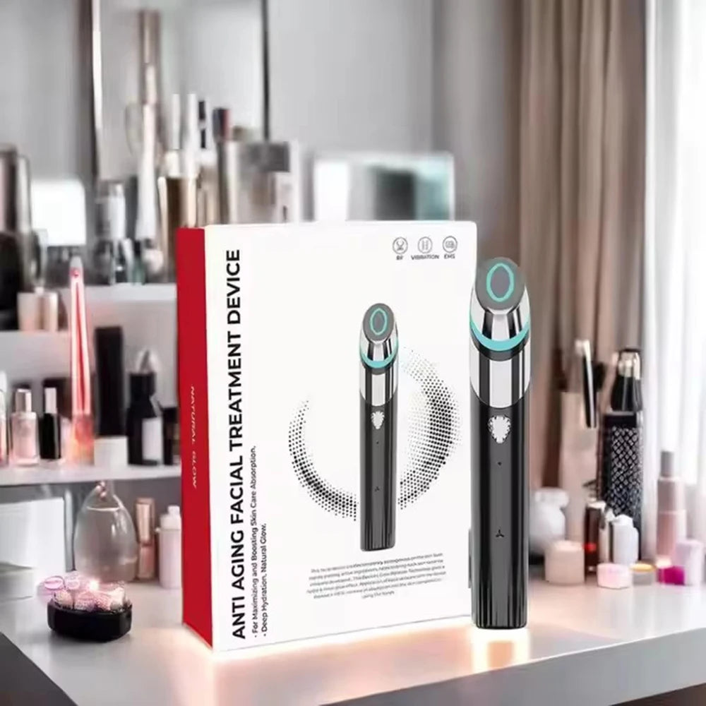 Microcurrent Facial Beauty Wand – LED & Warmth Skin Device Facial Beauty Device Qst